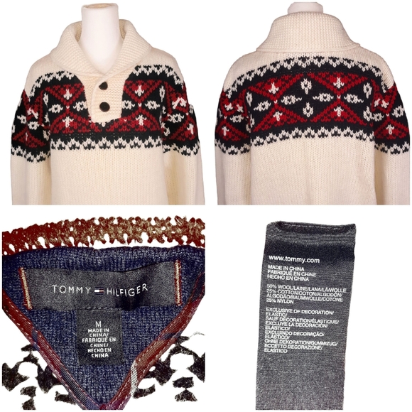 HILFIGER Apres Ski Fair Isle Sweater M-L - Picture 4 of 4